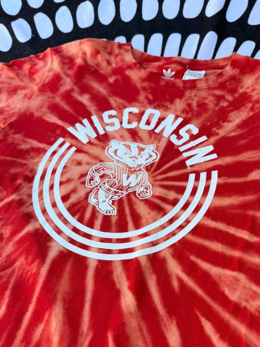 Custom Reverse Dyed Wisconsin Badgers T-Shirt